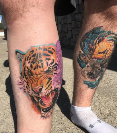 tattoos/ - Justin Hammontree Tiger and Deer - 142984